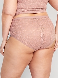 View large product image 8 of 8. High-Waisted Lace Bikini Underwear