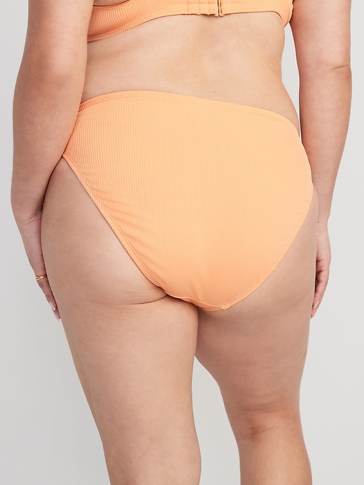 Image number 6 showing, High-Waisted French-Cut Ribbed Bikini Swim Bottoms