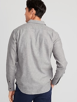 Regular-Fit Everyday Non-Stretch Chambray Shirt