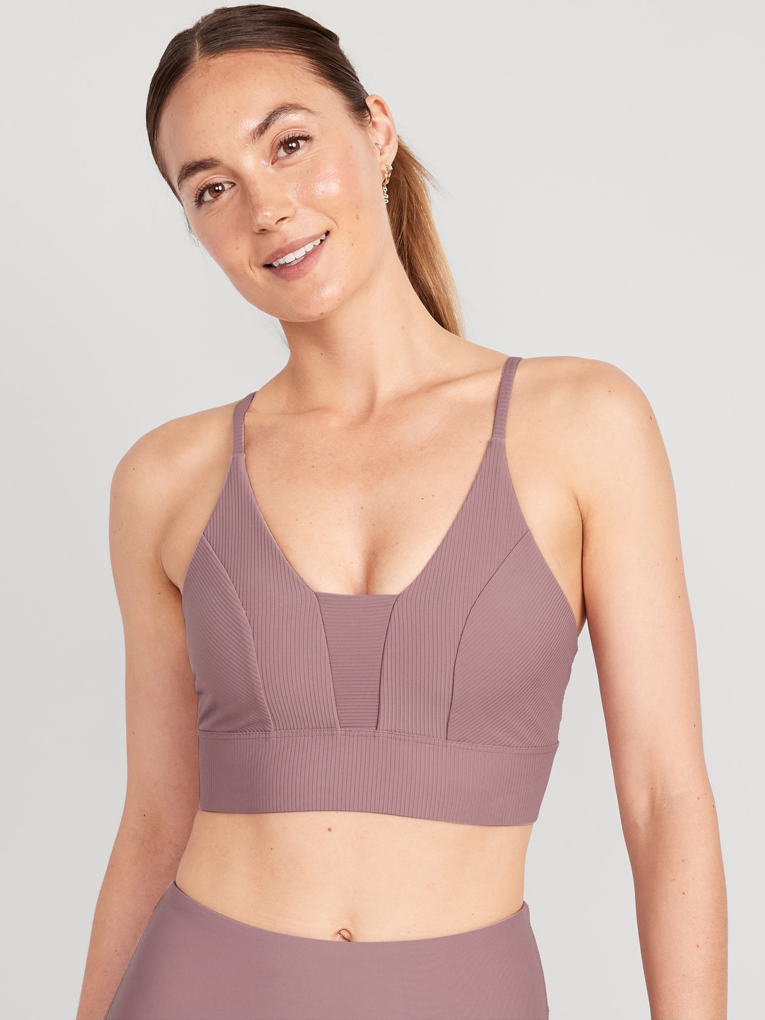 Light Support PowerSoft Ruched Sports Bra for Women