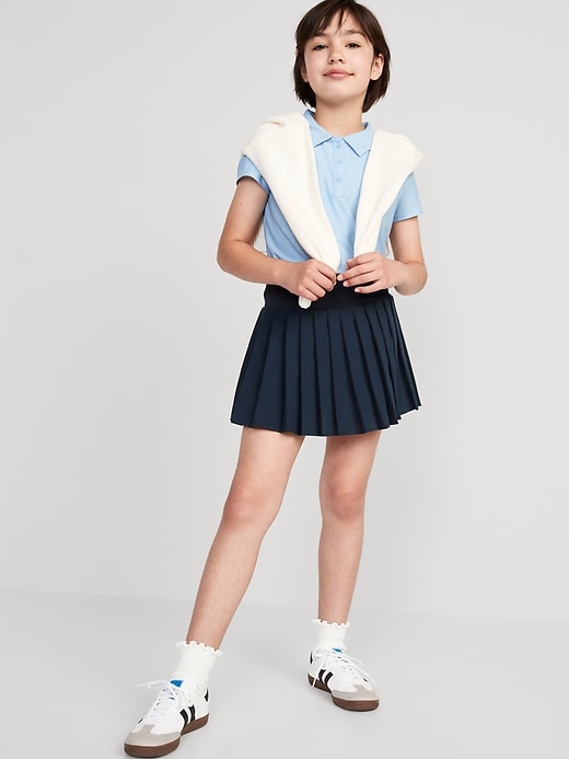 Image number 3 showing, High-Waisted Pleated Performance Skort for Girls