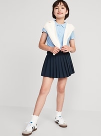 View large product image 3 of 5. High-Waisted Pleated Performance Skort for Girls