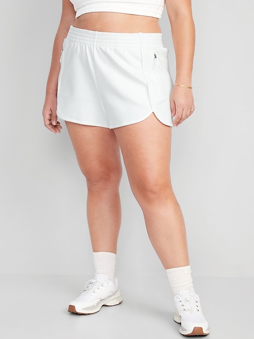 Image number 7 showing, High-Waisted Dynamic Fleece Shorts -- 3-inch inseam