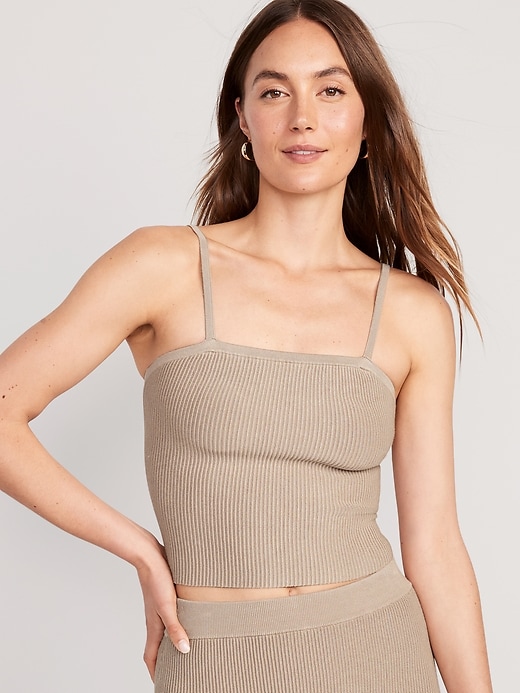 Image number 1 showing, Rib-Knit Sweater Tank Top