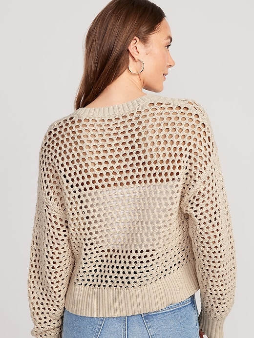 Image number 2 showing, Open-Stitch Pullover Sweater