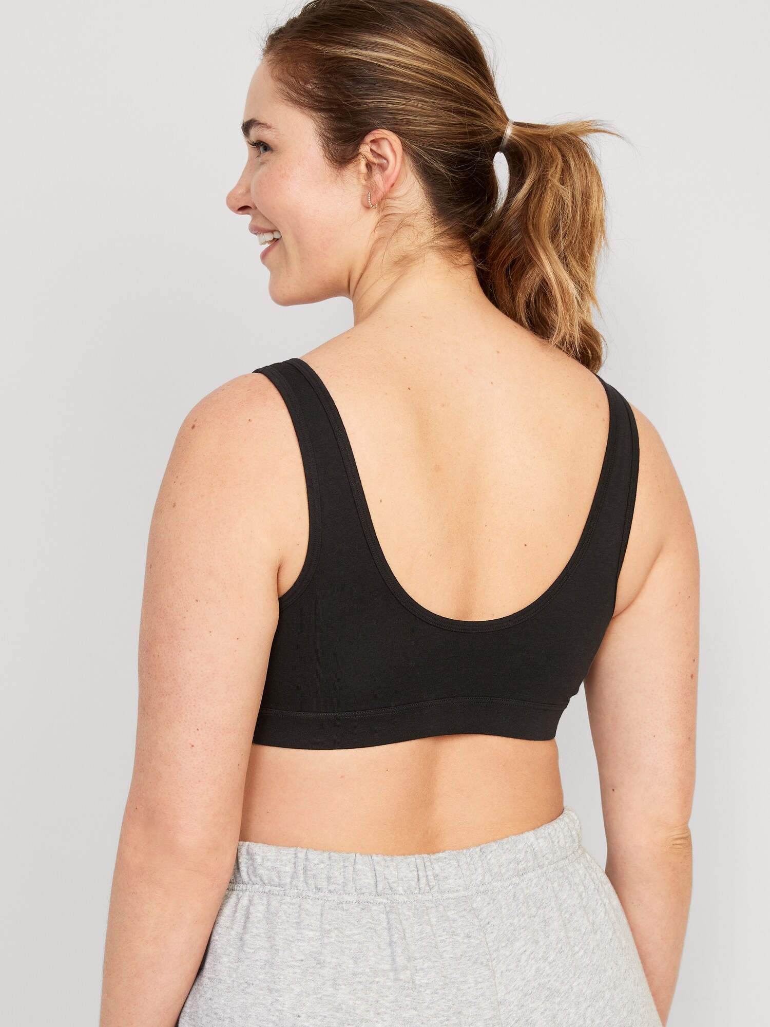 Бралетт Maternity Cross-Front Nursing, хлопок — Old Navy, цвет: Чёрный — фото 2