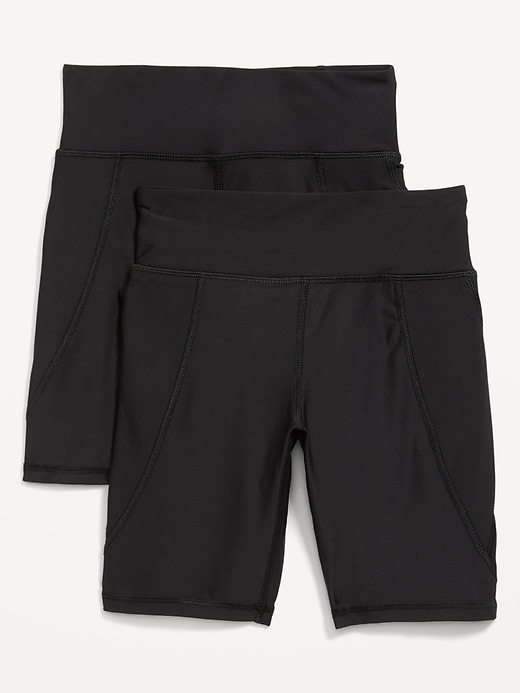 View large product image 1 of 1. High-Waisted PowerSoft Biker Shorts 2-Pack for Girls