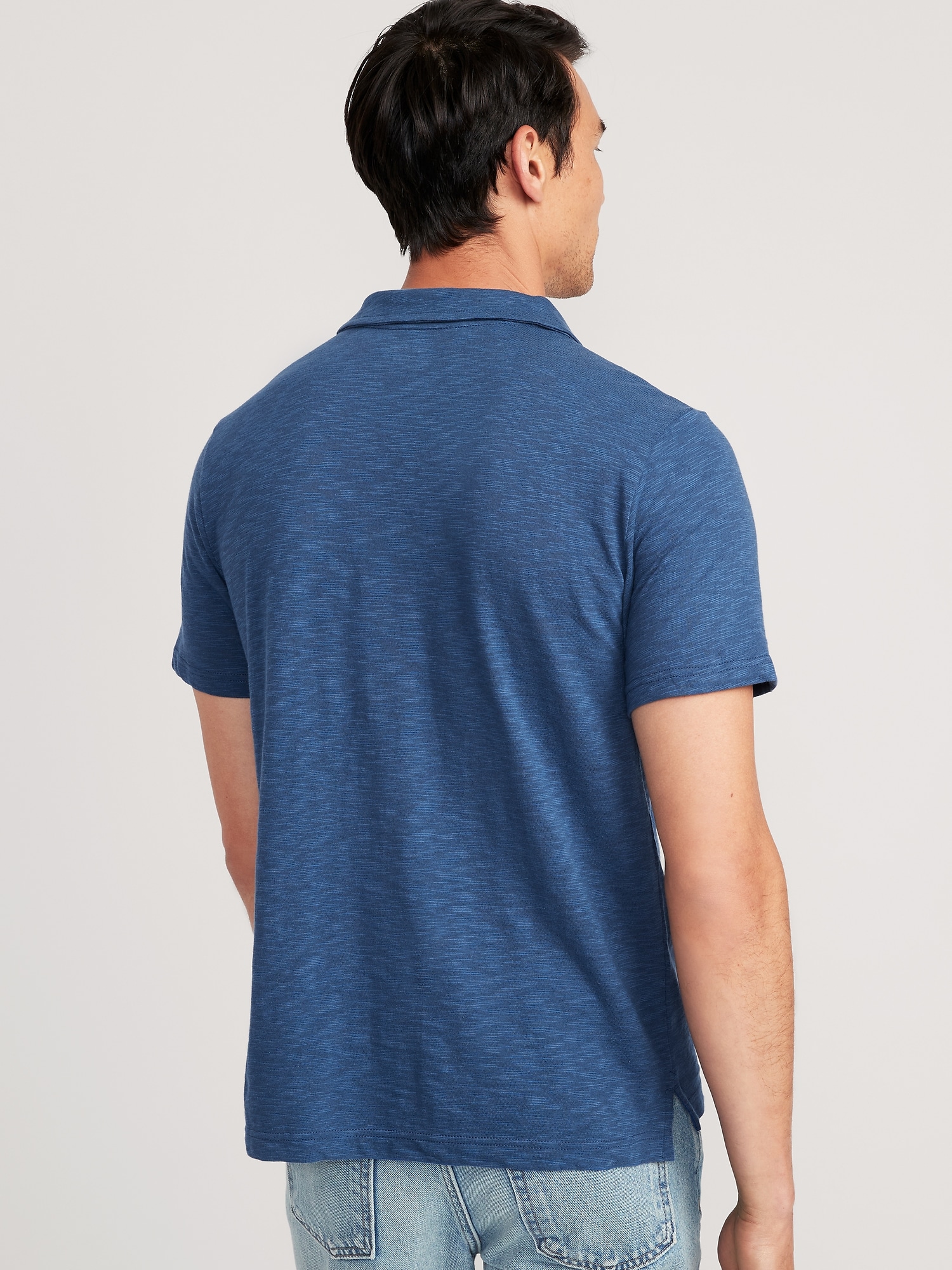 Classic Fit Linen-Blend Polo | Old Navy