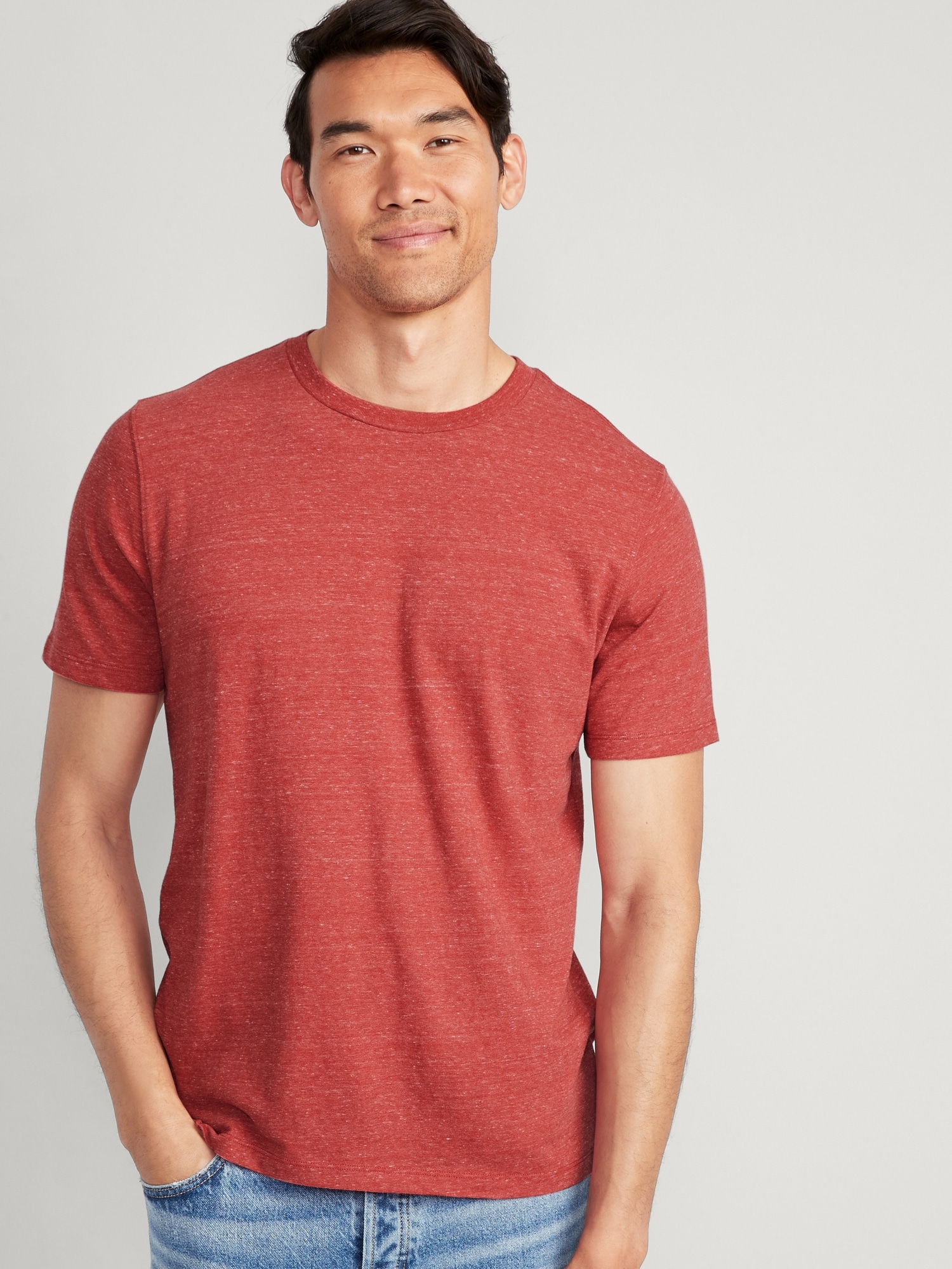 Old Navy Slub-Knit T-Shirt for Men red. 1