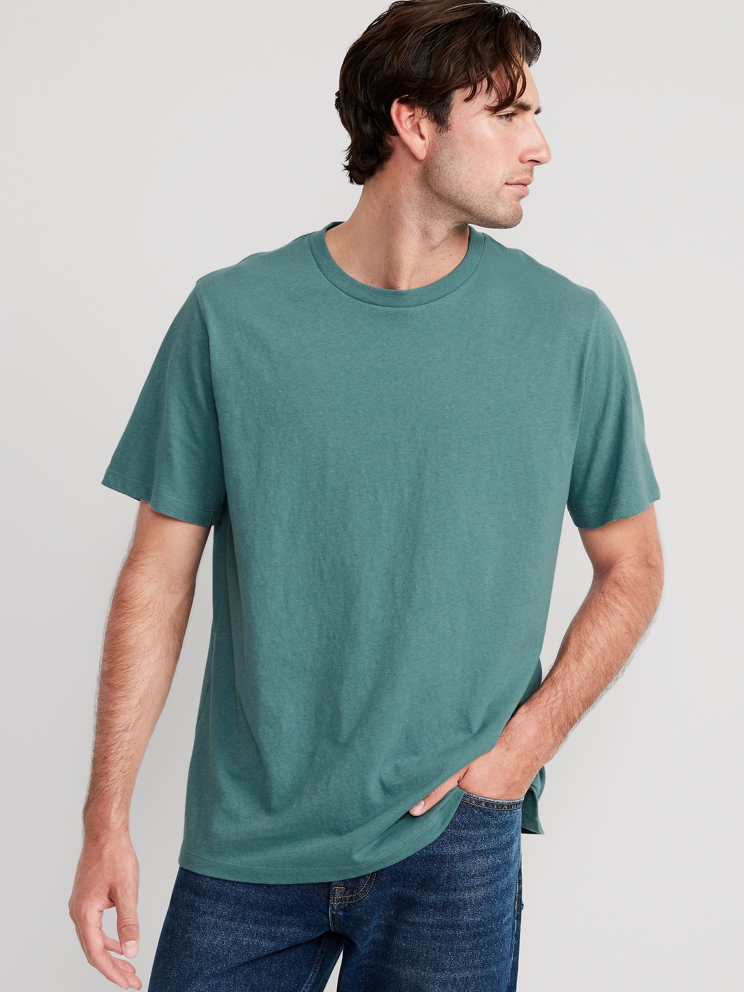 Old Navy Slub-Knit T-Shirt for Men green. 1