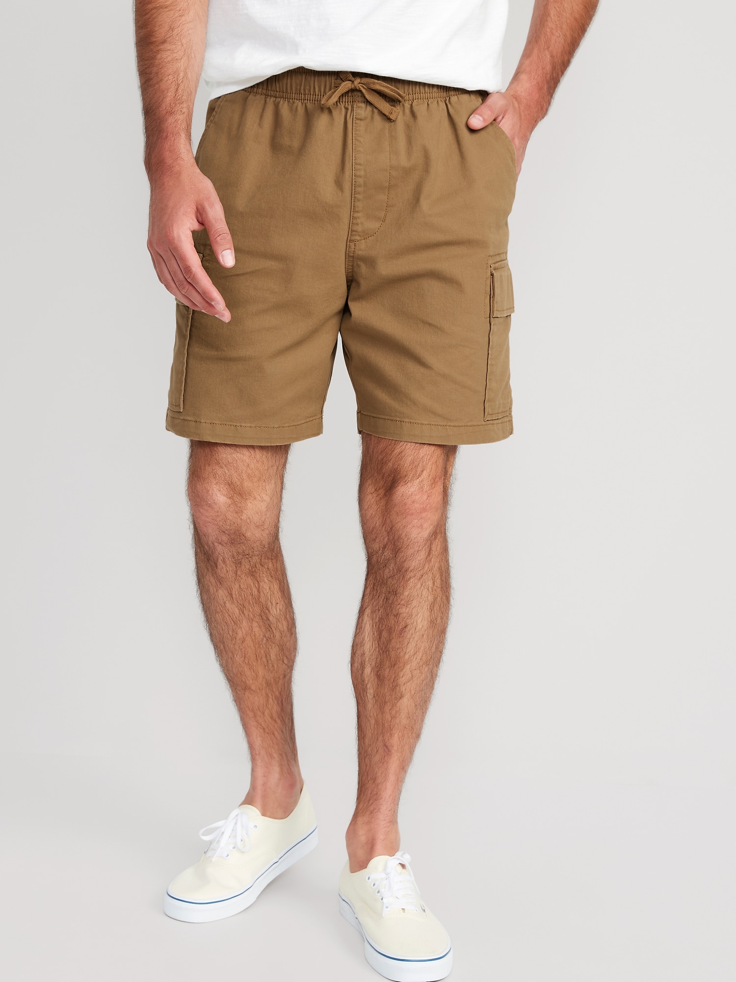 Old Navy Cargo Jogger Shorts for Men -- 7-inch inseam brown. 1