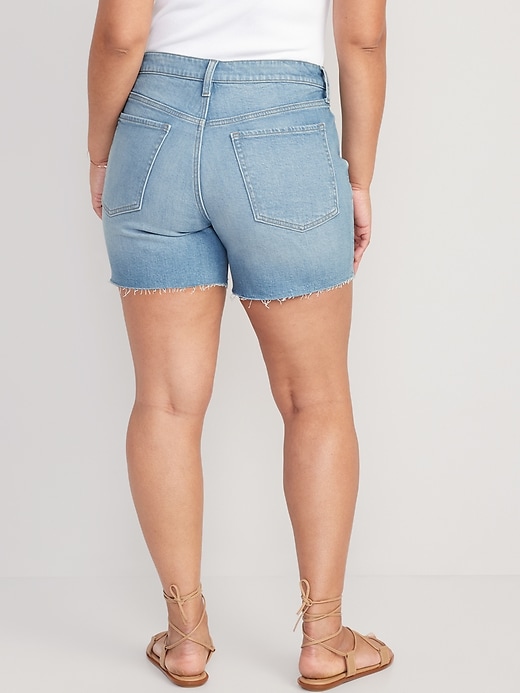 Image number 6 showing, High-Waisted OG Straight Cut-Off Jean Shorts -- 5-inch inseam