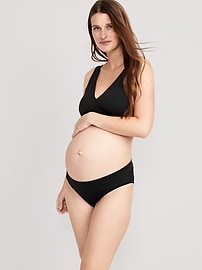 View large product image 4 of 4. Maternity 5-Pack No-Show Low-Rise Soft-Knit Bikini Underwear