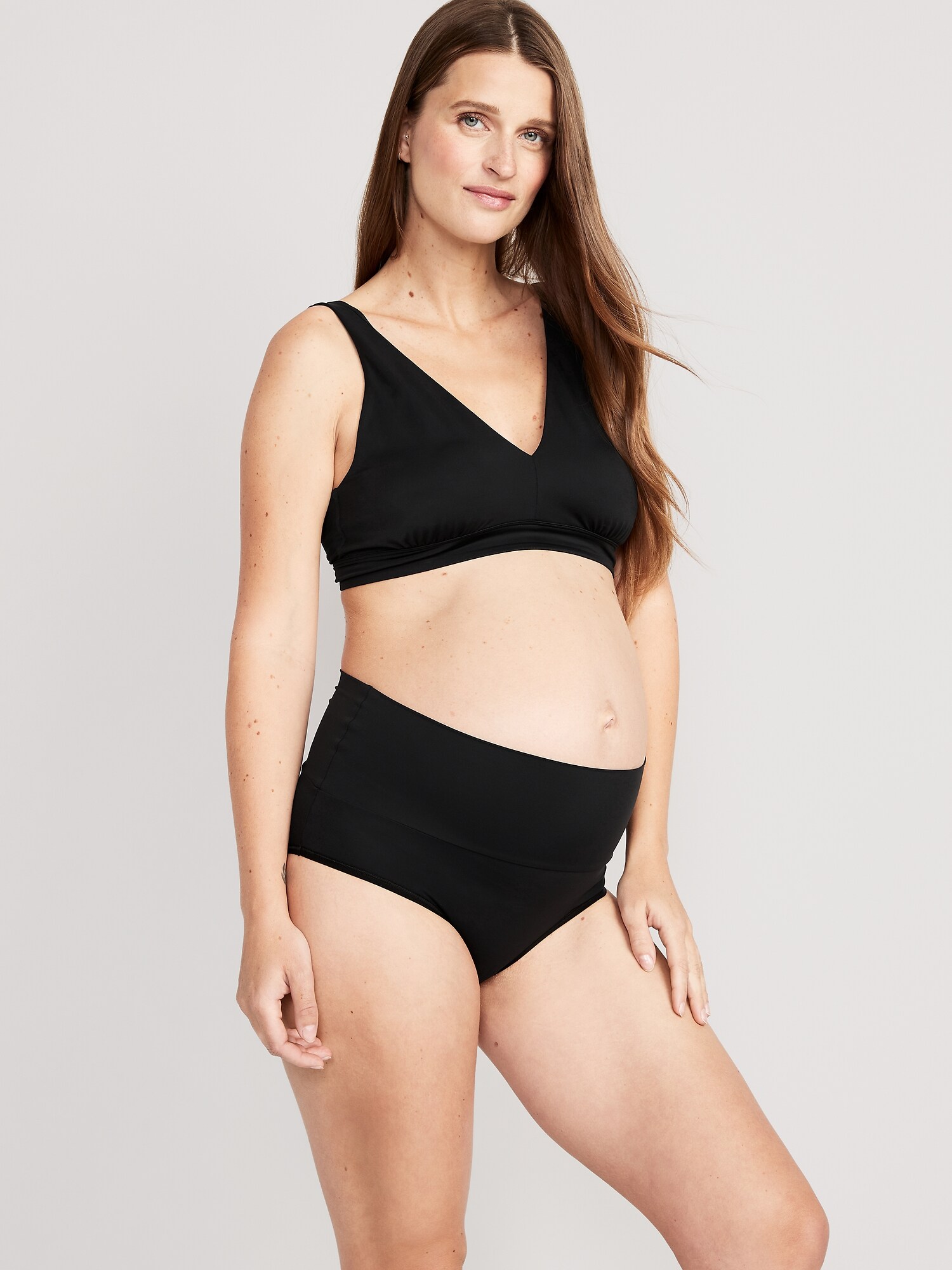 Трусы Maternity Rollover Hipster, 2 шт. — Old Navy, цвет: Чёрный — фото 4