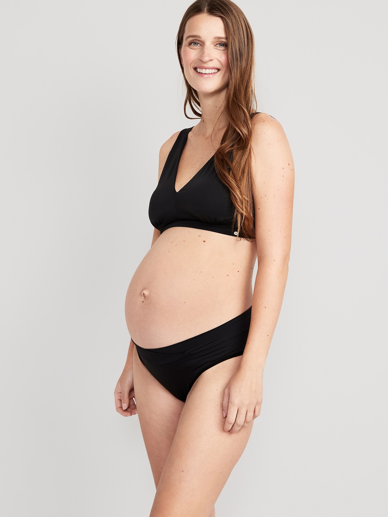 Трусы-бикини Maternity, низкая посадка, 2 шт. — Old Navy, цвет: Чёрный — фото 4