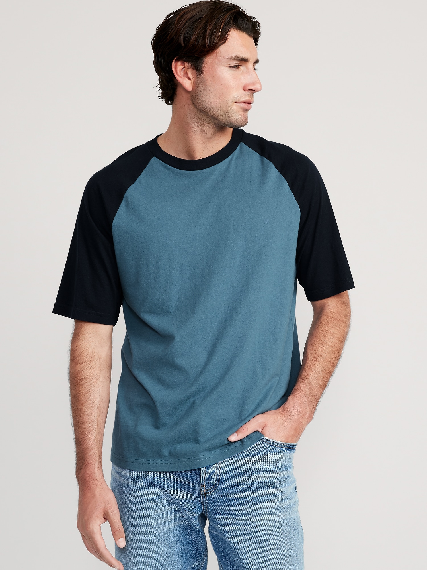 Color-Block Raglan T-Shirt for Men
