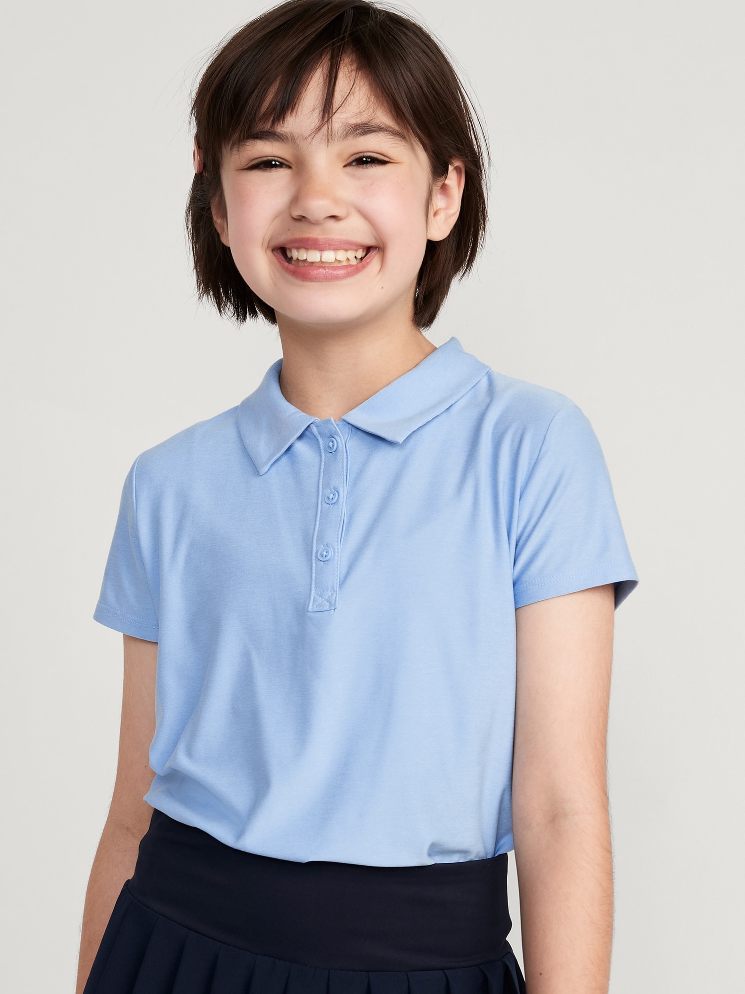 Old Navy - Cloud 94 Soft School Uniform Polo Shirt for Girls blue