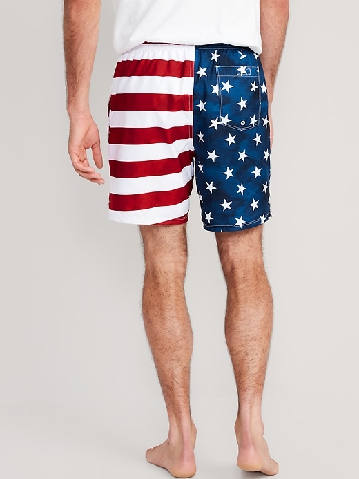 Image number 4 showing, Printed Swim Trunks --7-inch inseam