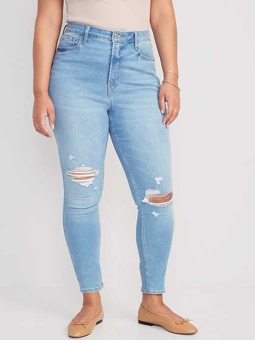 Image number 5 showing, Higher High-Waisted Rockstar 360° Stretch Super-Skinny Jeans for Women
