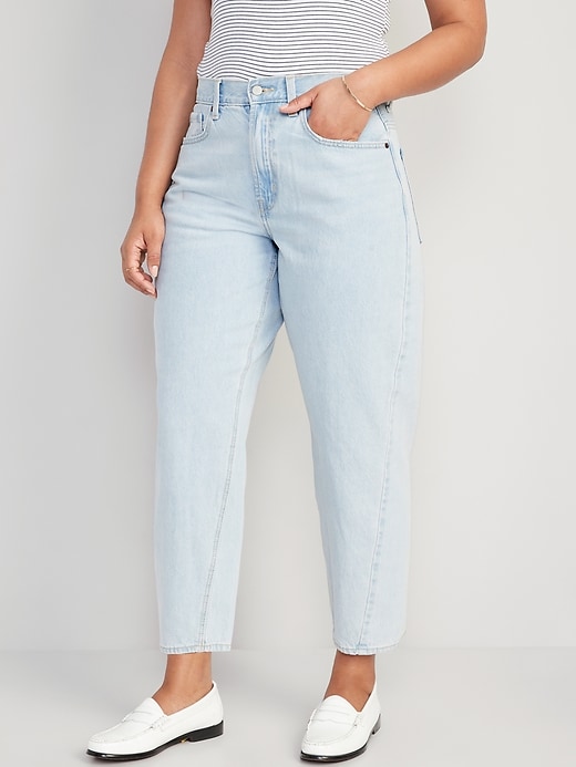 Image number 5 showing, Extra High-Waisted Non-Stretch Ankle-Length Balloon Jeans for Women