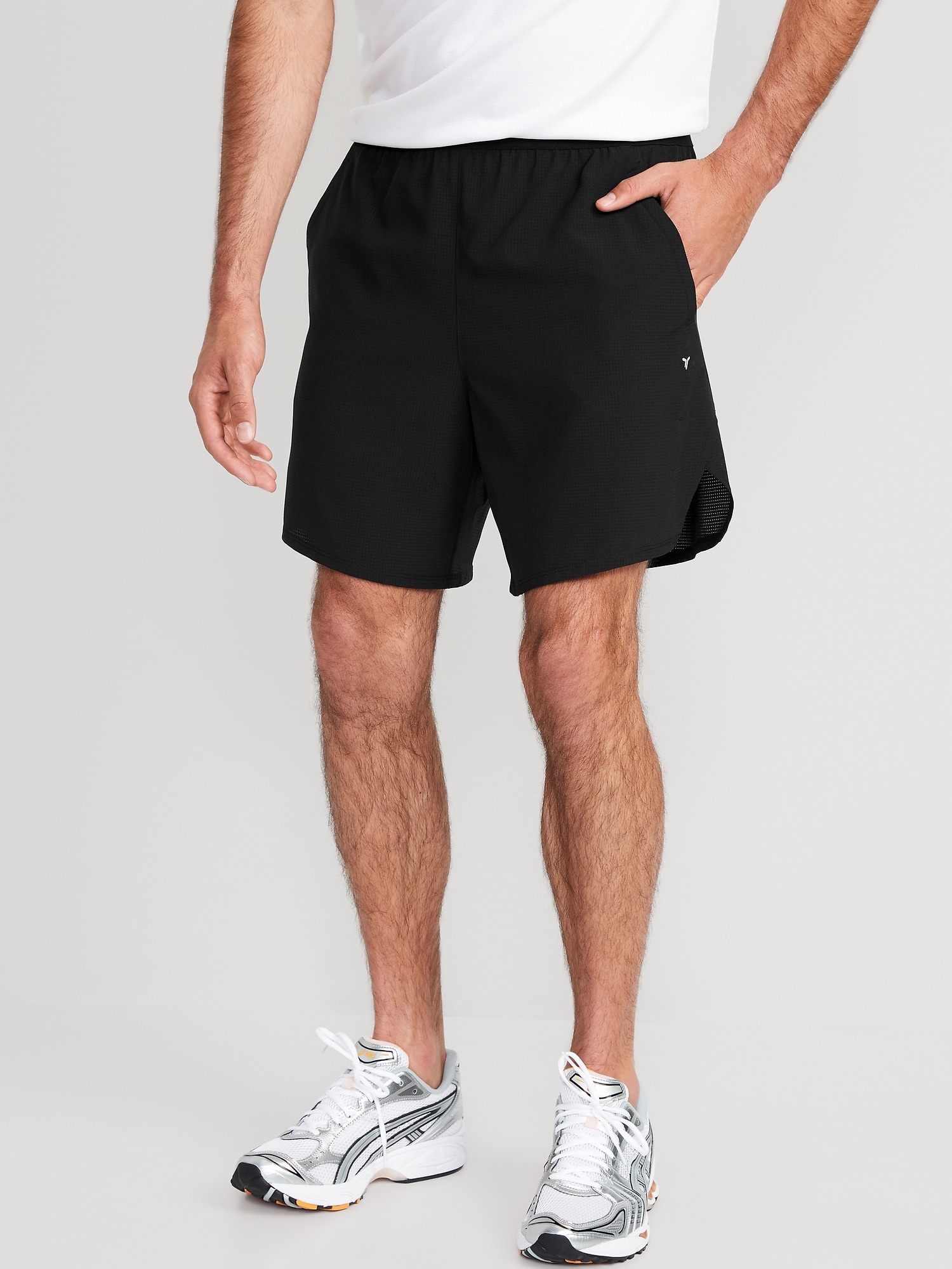 Old Navy StretchTech Lined Run Shorts -- 7-inch inseam black. 1