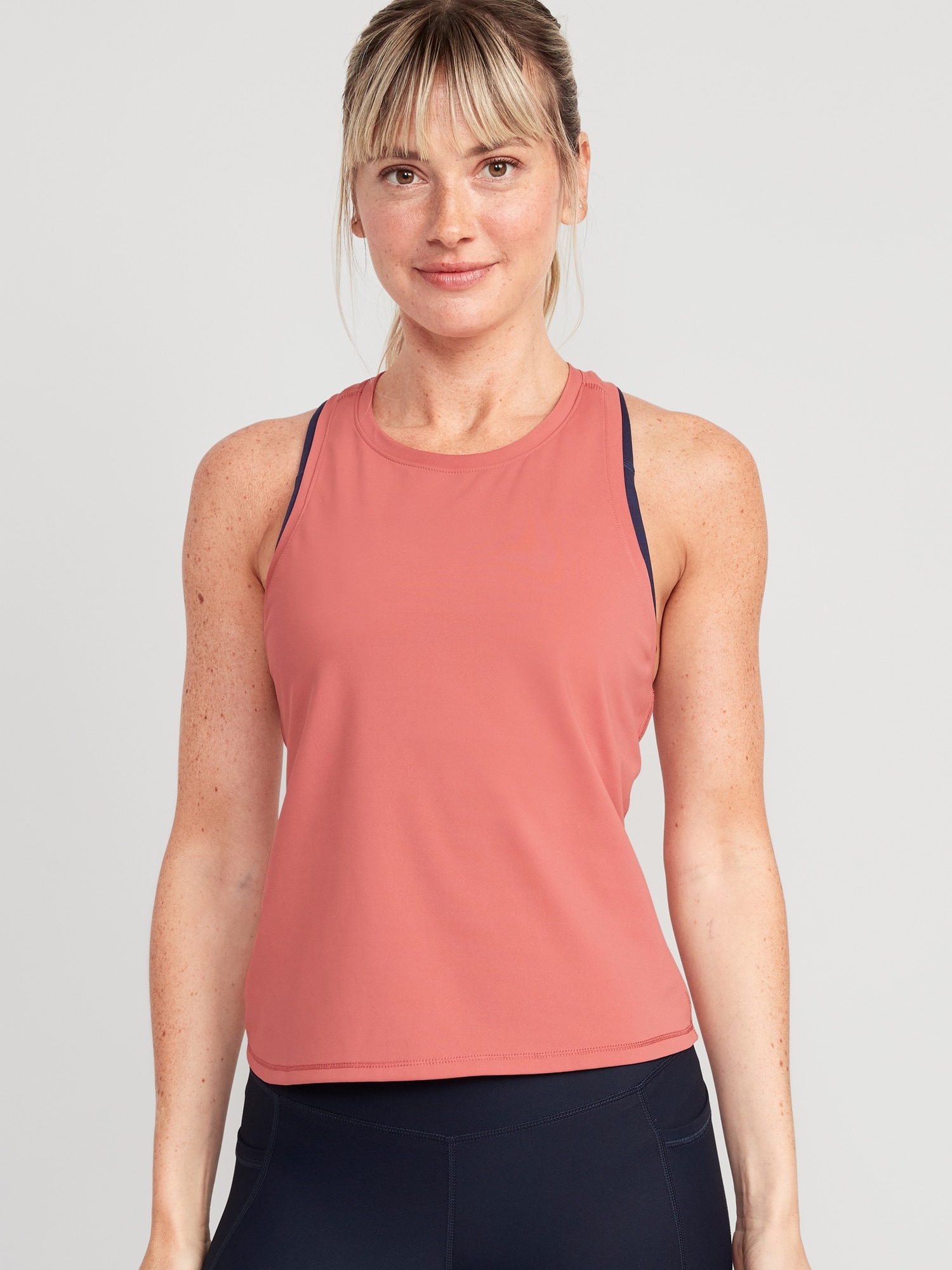 Old Navy PowerSoft Racerback Tank Top for Women pink. 1