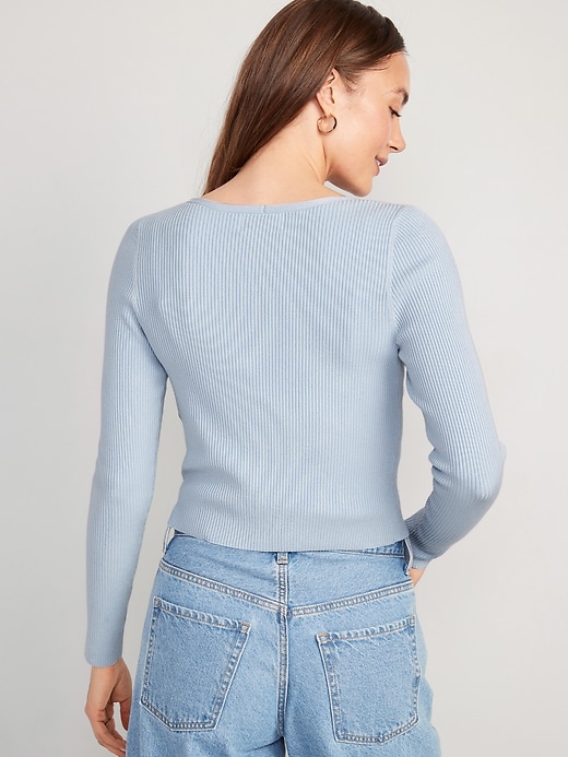 Long Sleeve Textured Cropped Cardigan - View #11