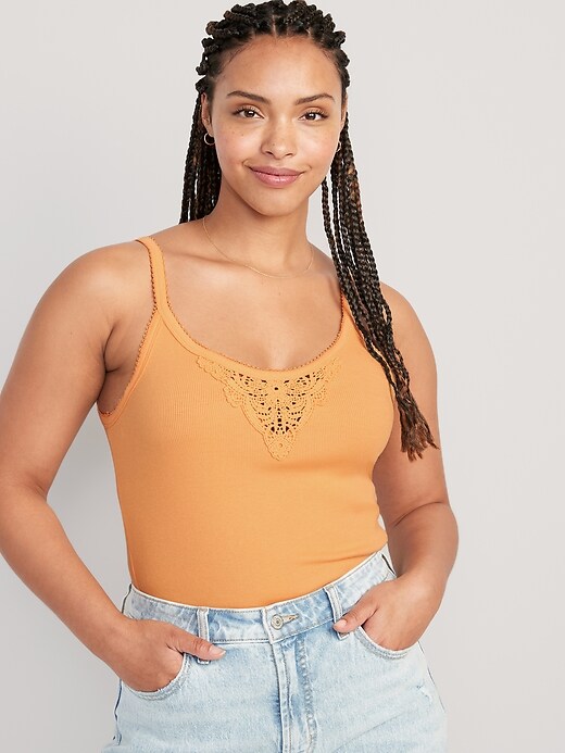 Image number 5 showing, Lace-Trim Tank Top