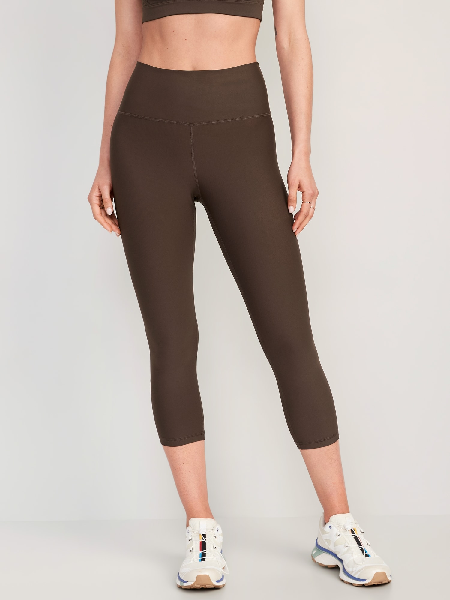 Chocolate Brown Classic Cropped Leggings