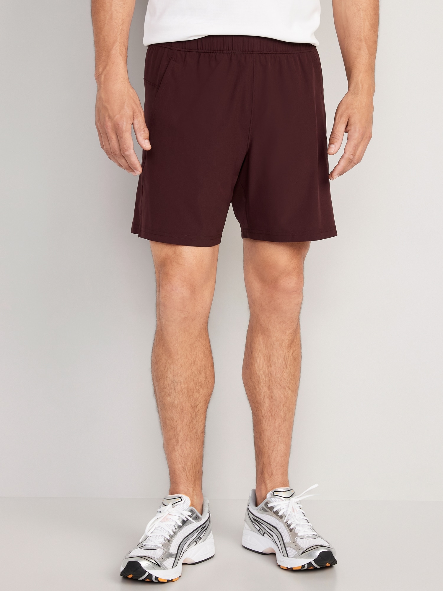 Old Navy Essential Woven Workout Shorts -- 7-inch inseam red. 1