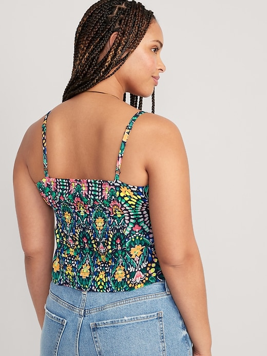 Image number 6 showing, Fitted Asymmetrical Cropped Cami Top