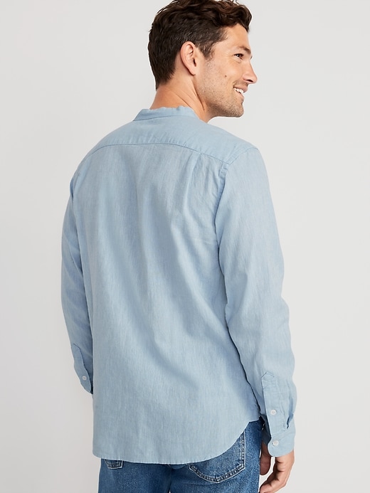 Image number 2 showing, Linen-Blend Pocket Shirt