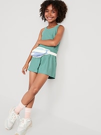 View large product image 3 of 4. Cloud 94 Soft Go-Dry Twist-Back Romper for Girls