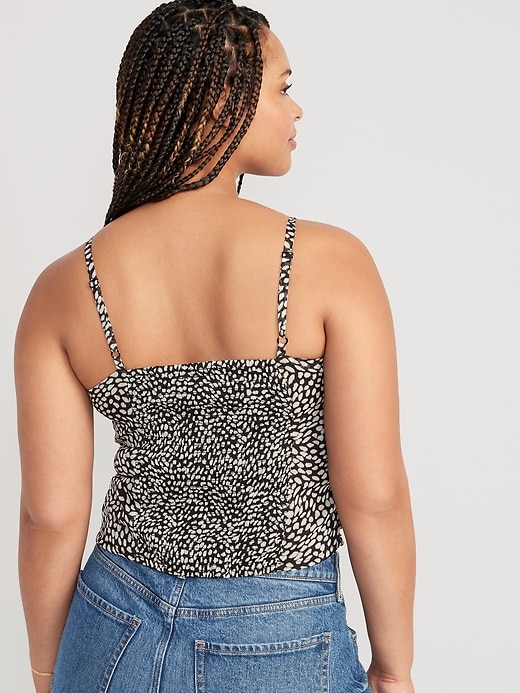 Image number 6 showing, Fitted Asymmetrical Cropped Cami Top