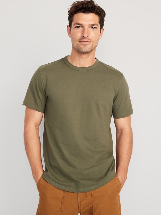 Image number 1 showing, Soft-Washed Curved-Hem T-Shirt