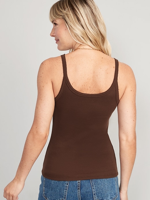 Image number 2 showing, Lace-Trim Tank Top