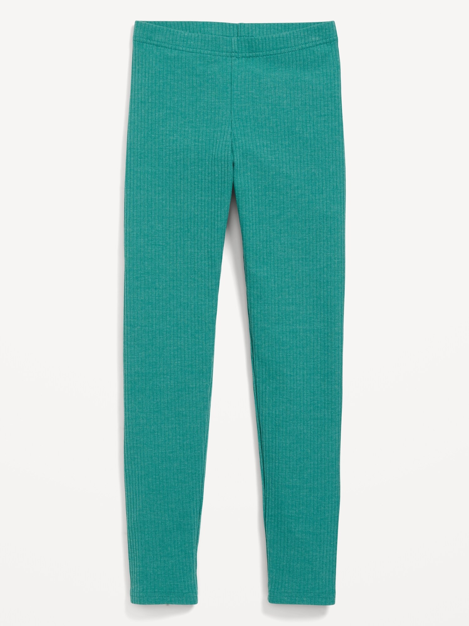 Full-Length Built-In Tough Rib-Knit Leggings for Girls | Old Navy