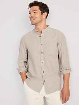 Linen-Blend Pocket Shirt for Men | Old Navy