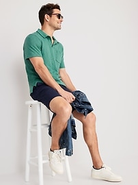 View large product image 3 of 4. Classic Fit Linen-Blend Polo