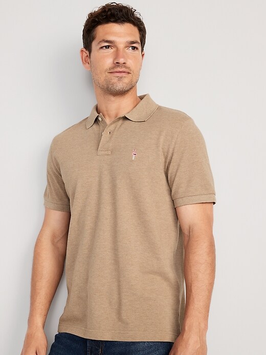 View large product image 1 of 3. Embroidered Classic Fit Pique Polo