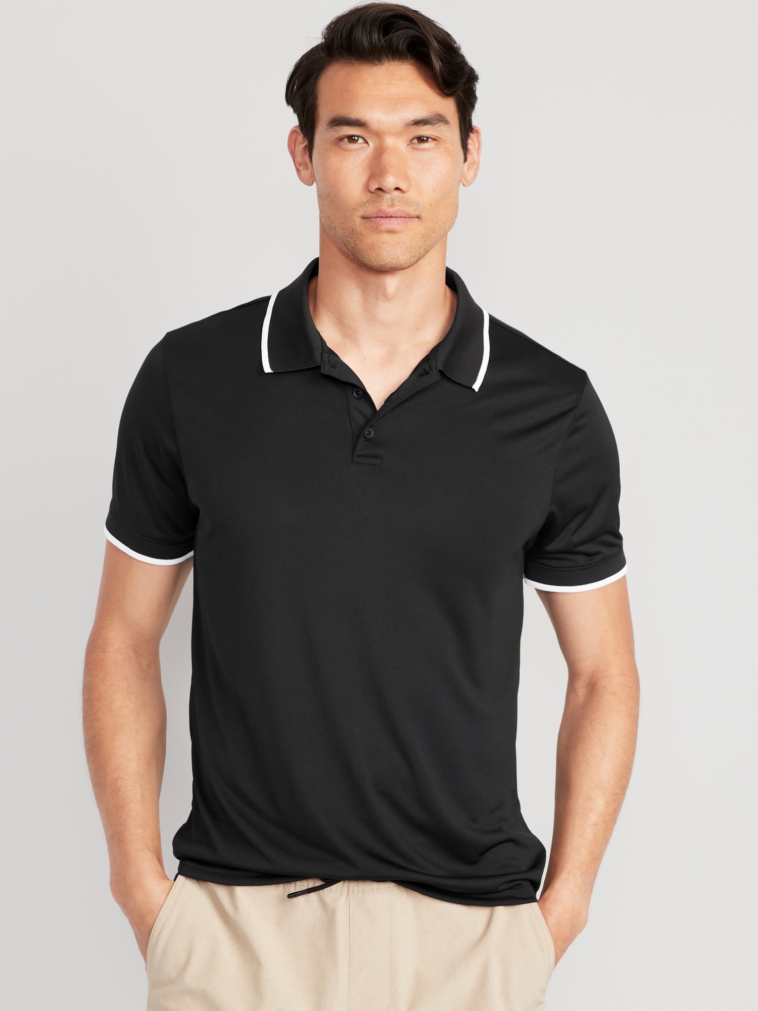 Old Navy Performance Core Polo for Men black. 1