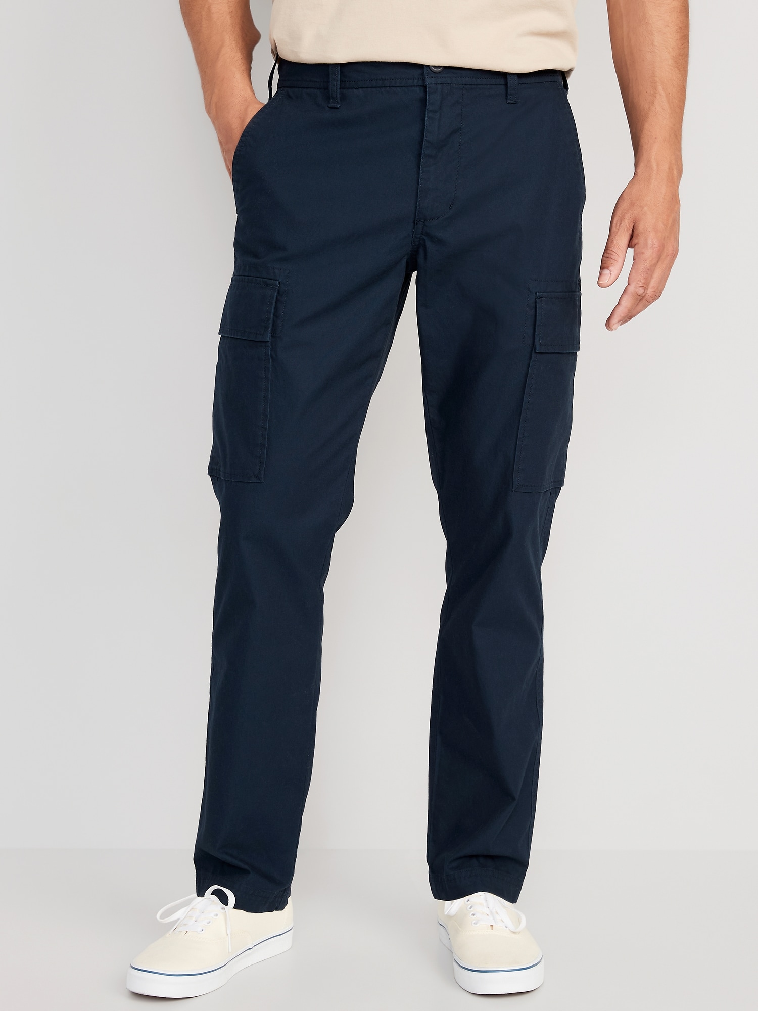 Womens Blue Straight Cargo Jeans