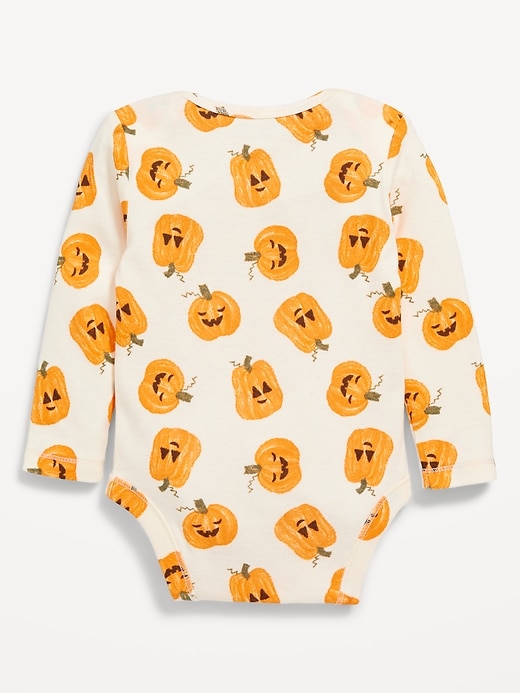 View large product image 2 of 2. Unisex Long-Sleeve Printed Bodysuit for Baby