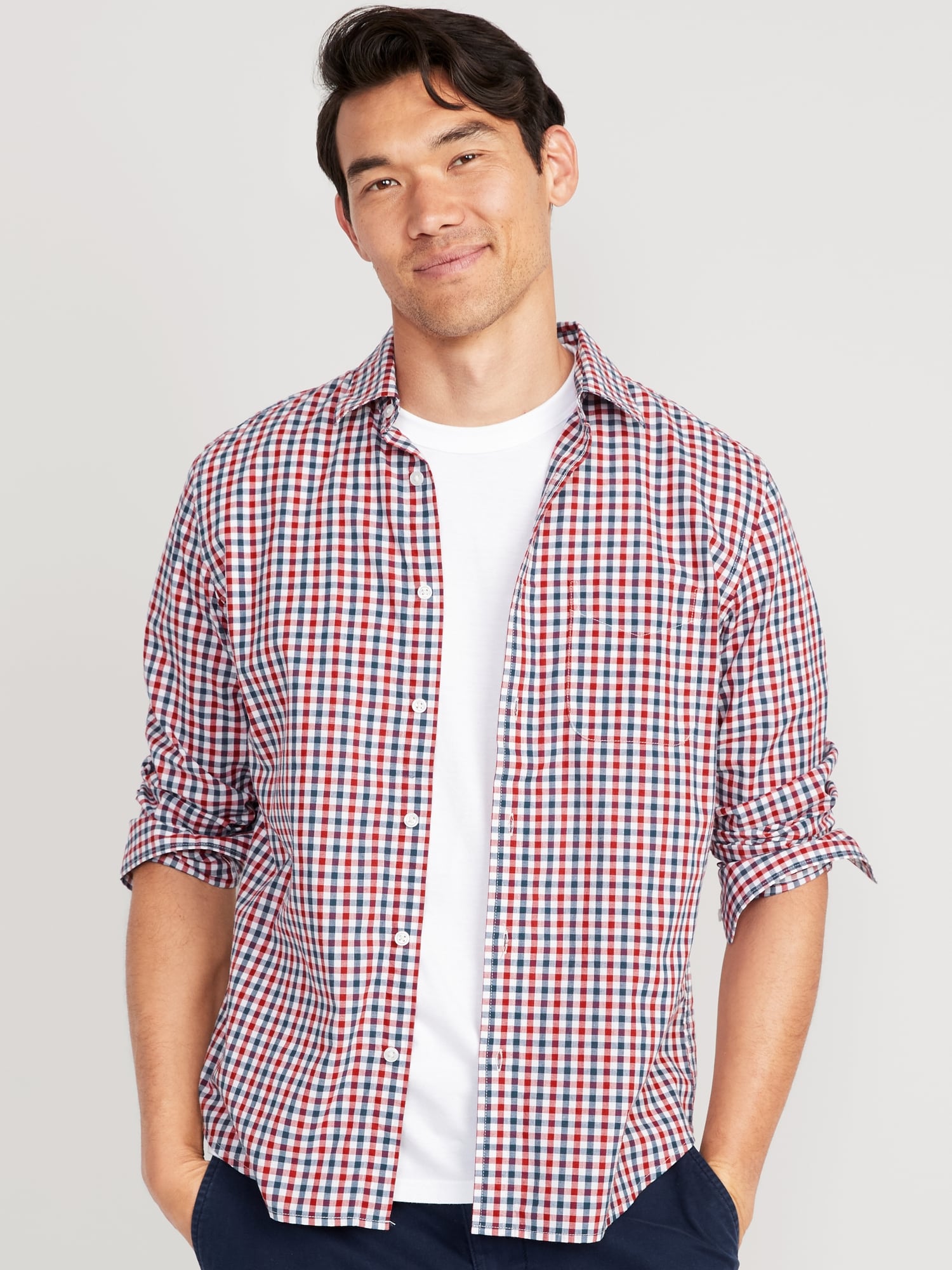 Regular-Fit Built-In Flex Everyday Shirt for Men