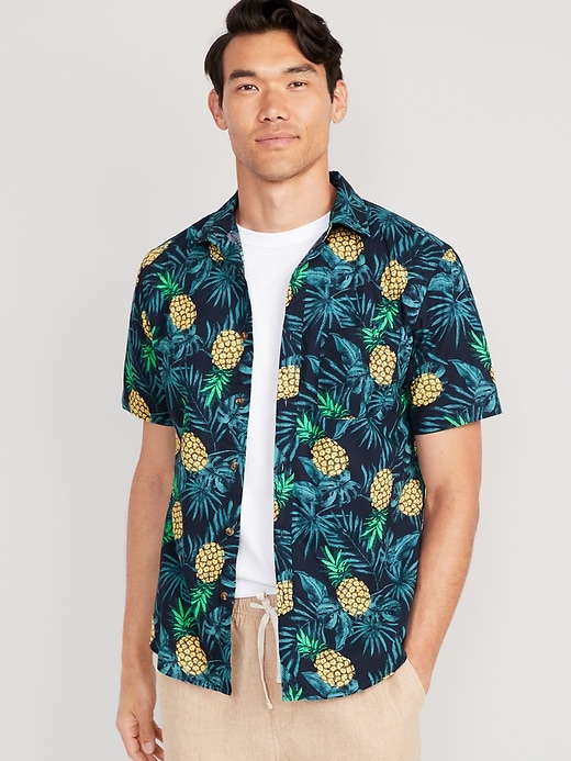 old navy mens pineapple shirt