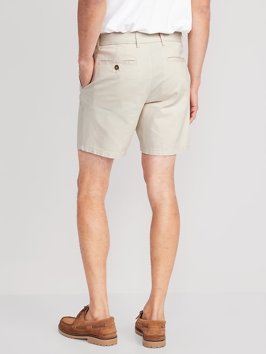 View large product image 2 of 3. Slim Built-In Flex Ultimate Chino Pleated Shorts -- 7-inch inseam
