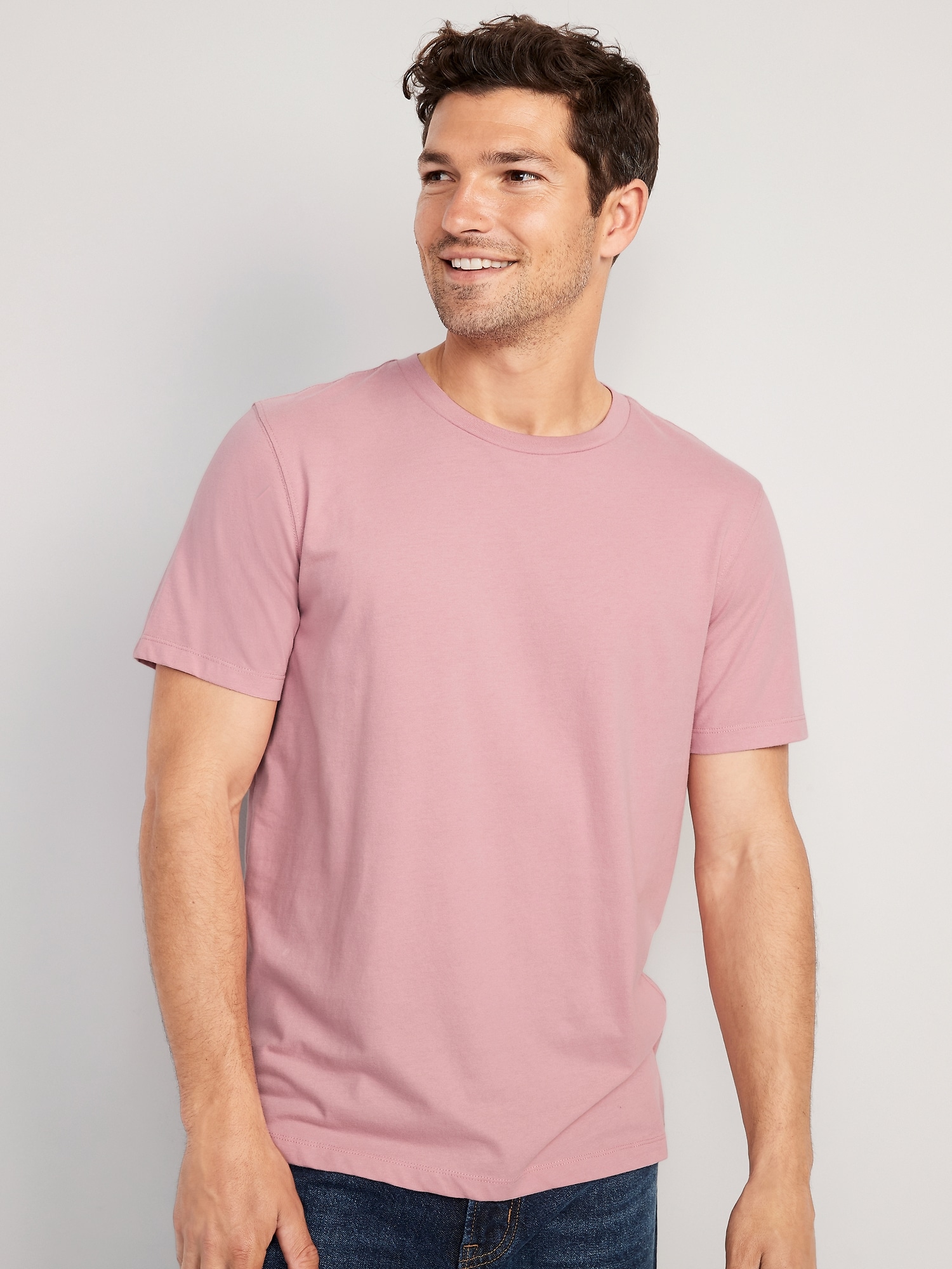 Old Navy Crew-Neck T-Shirt for Men pink. 1