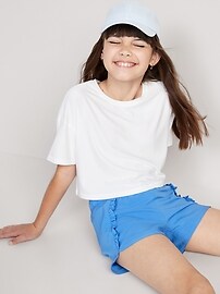 View large product image 3 of 4. Ruffle-Trim Run Shorts for Girls