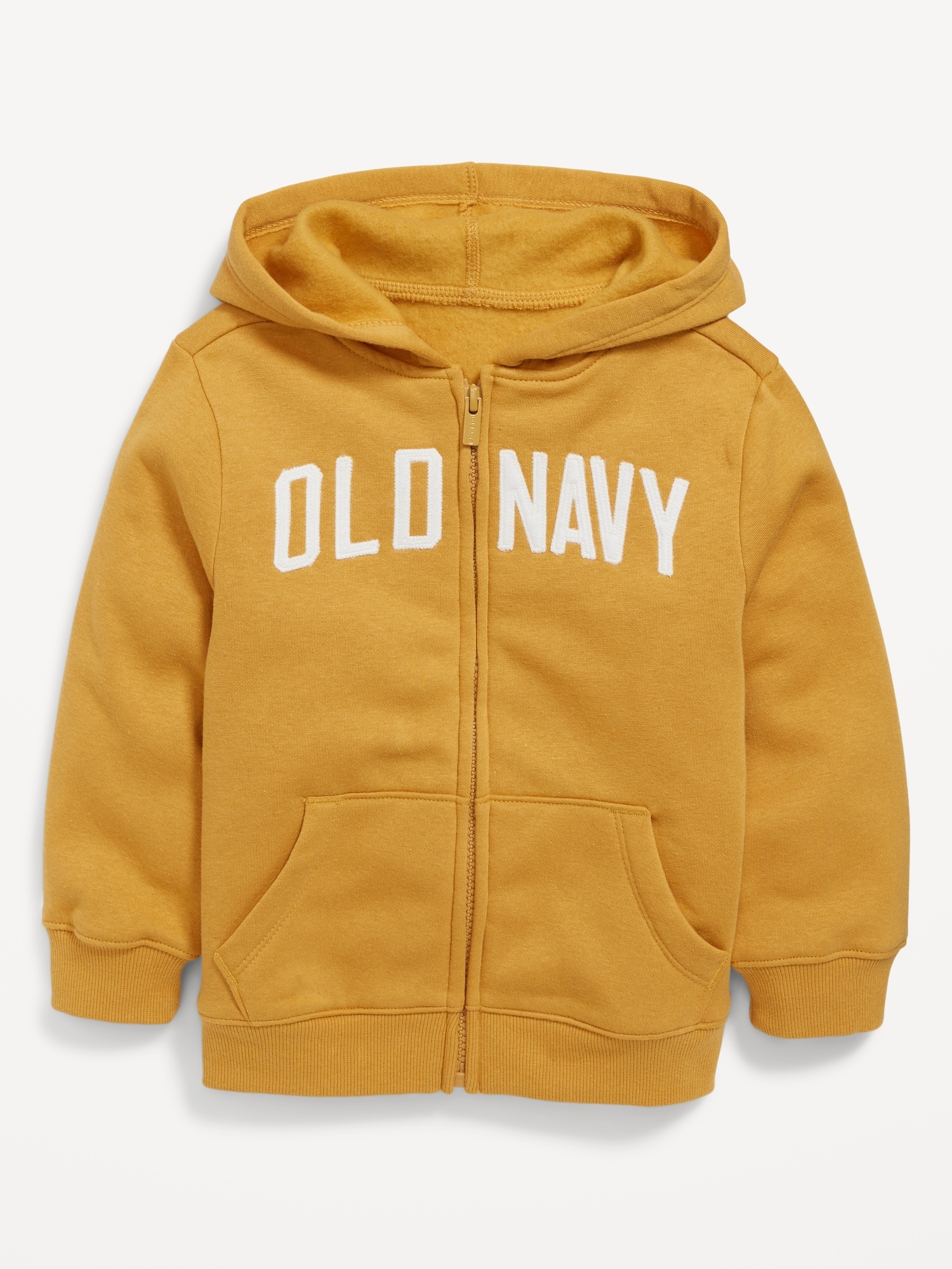 Old Navy Unisex Logo-Graphic Zip-Front Hoodie for Toddler gold. 1
