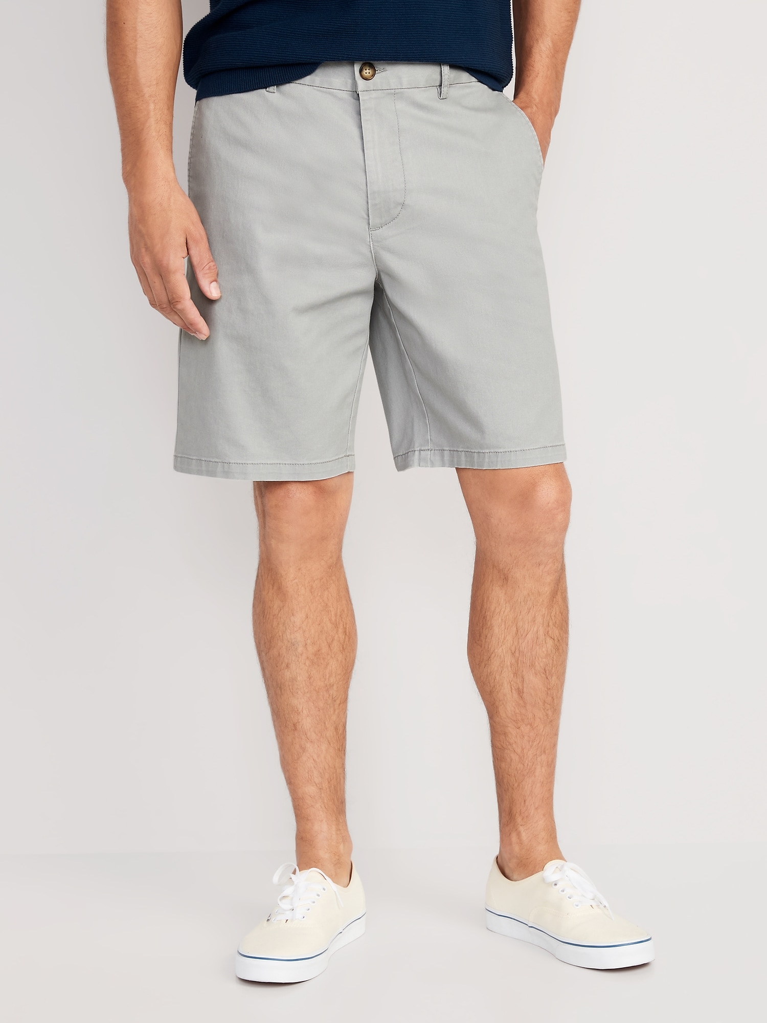 Old Navy Slim Built-In Flex Rotation Chino Shorts for Men -- 9-inch inseam gray. 1